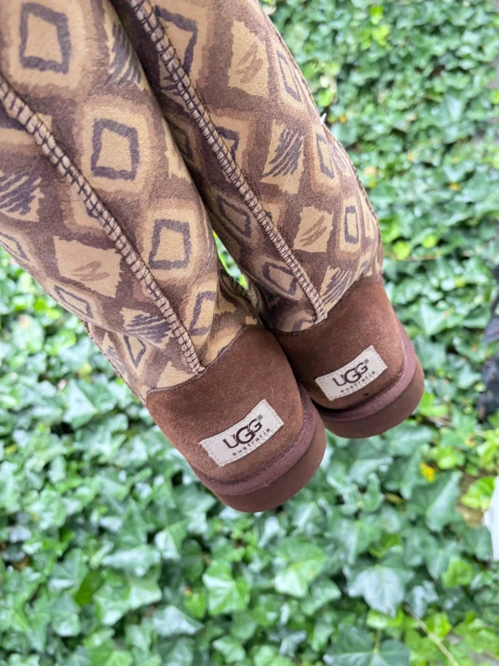 UGG Vintage Aztec Print Tall Boots Rare